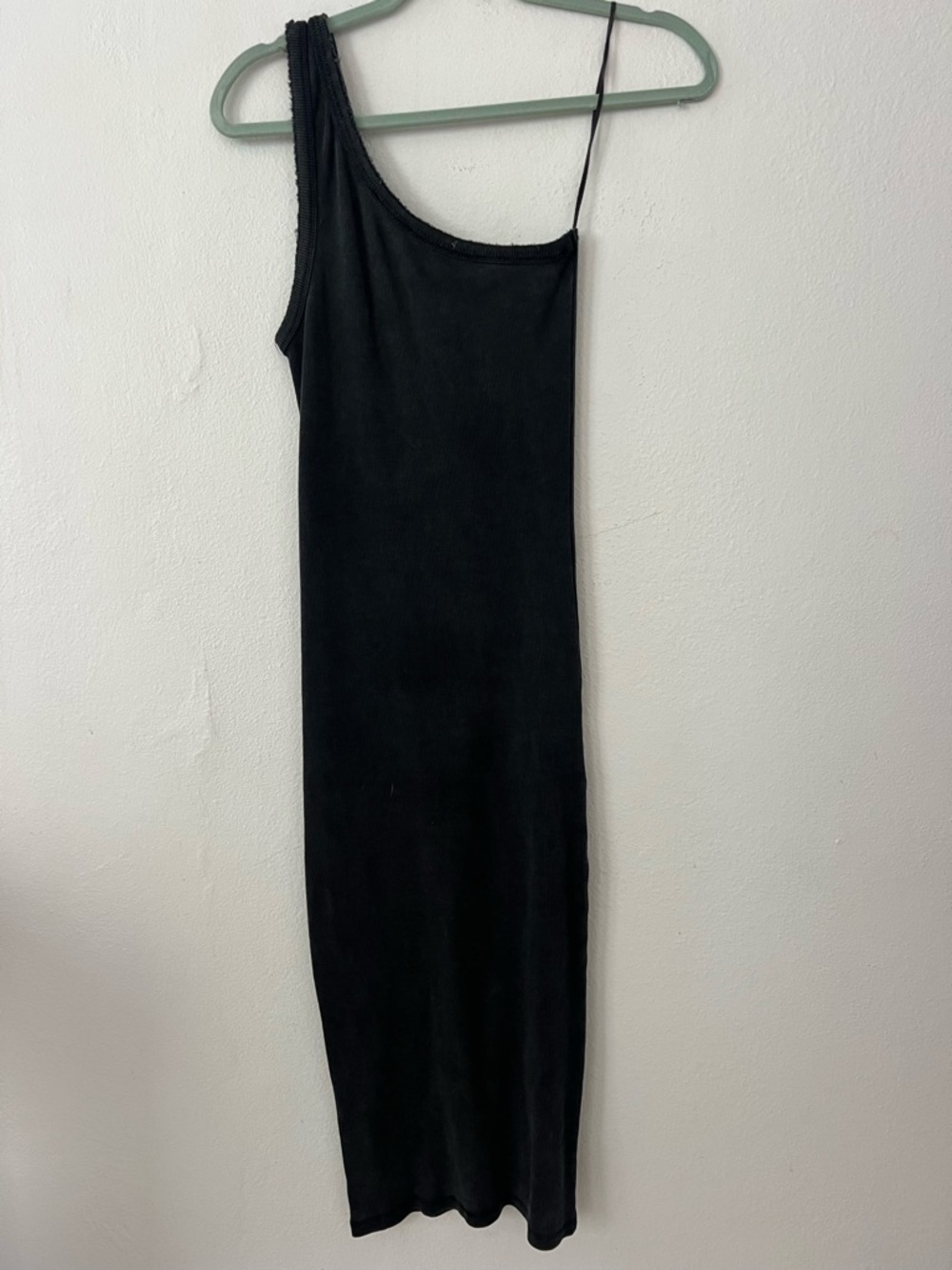 Zara Black Asymmetrical One-Shoulder Bodycon Dress